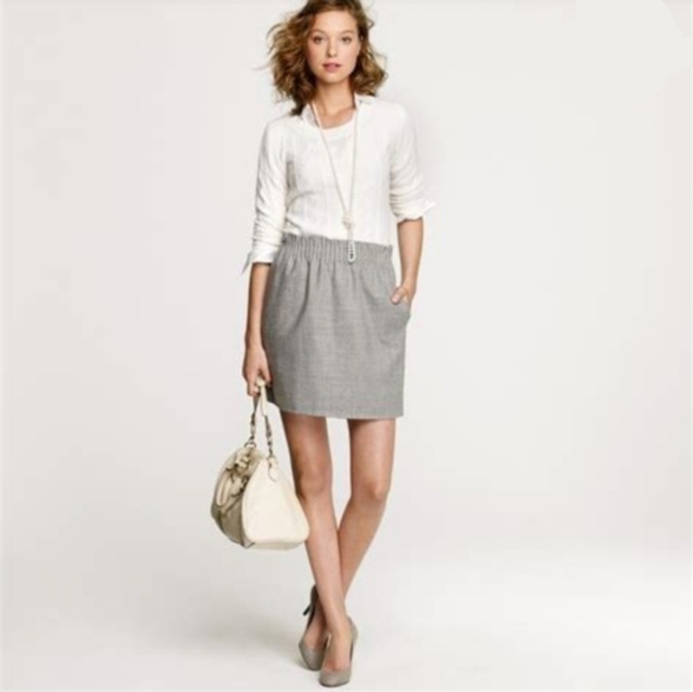J Crew Mercantile Gray Mini Skirt Size 8